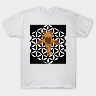 Giraffe flower of life T-Shirt